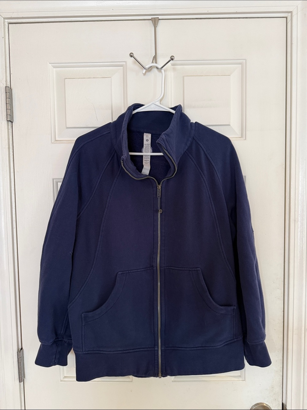 Lululemon Scuba Oversized Funnel-Neck Full-Zip Long Night Sea Dark Blue M/L
